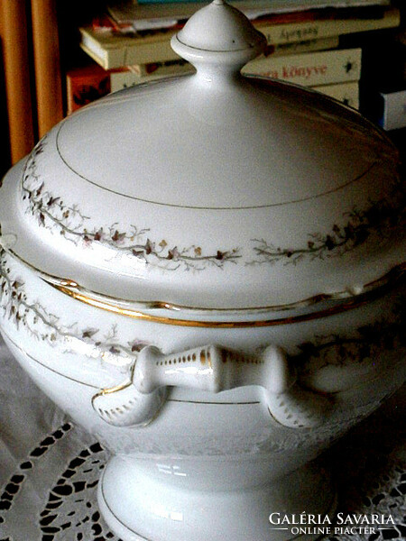 Antique giant soup bowl with base 2. - Art&decoration