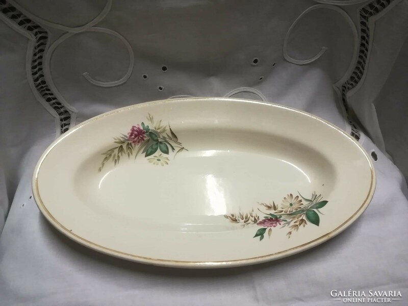 Earthenware oval serving bowl
