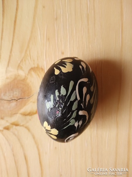 Old Easter painted wooden egg