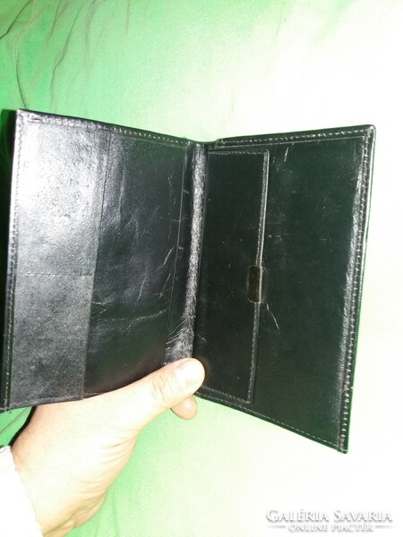 Retro quality black leather men's wallet 12 x 10 cm as shown in the pictures