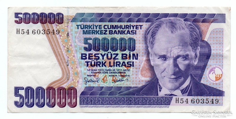 500,000 Lira 1970 Turkey
