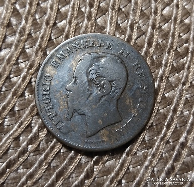 Italy 5 centesimi 1861 m