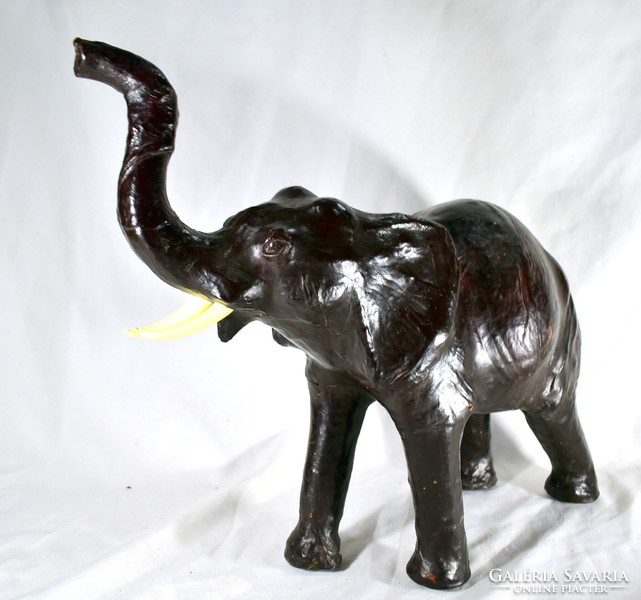 Great!!! Retro leather elephant statue!