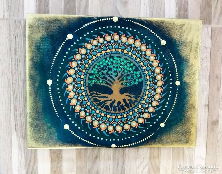 Életfa mandala vászonkép