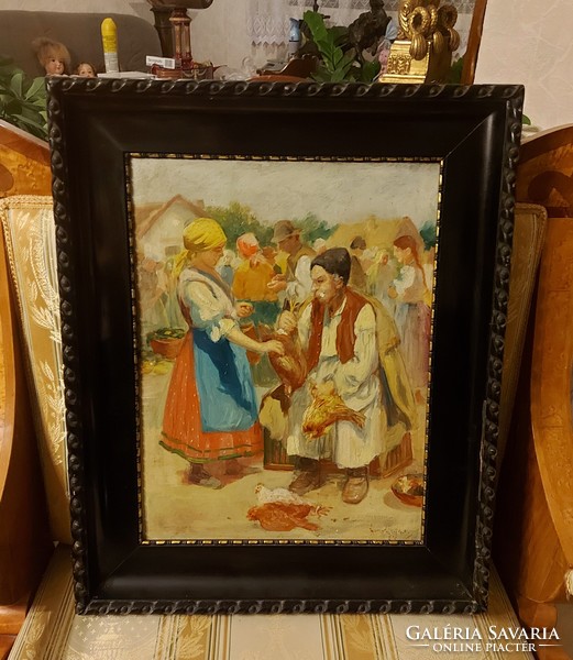 Horváth g. Andor's antique market painting!