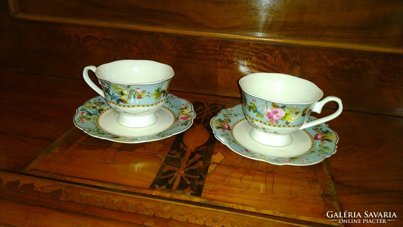 2 porcelain teacups