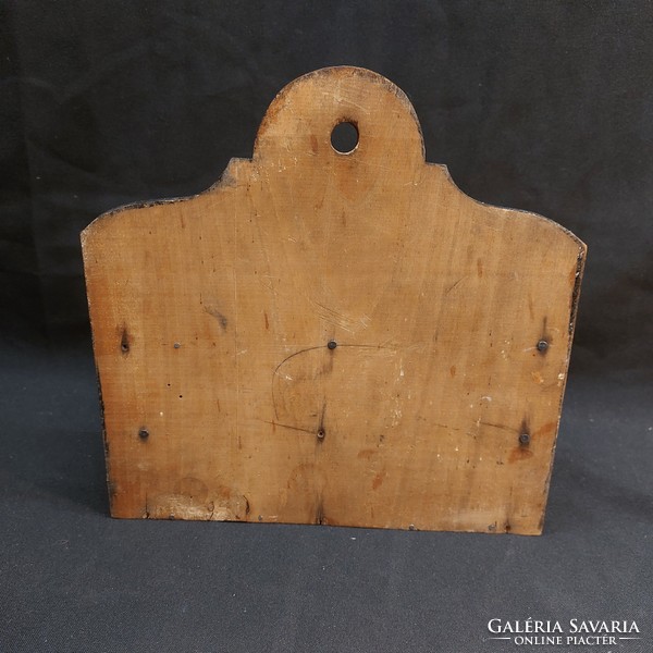 Antik fa fali fűszertartó, 8 részes