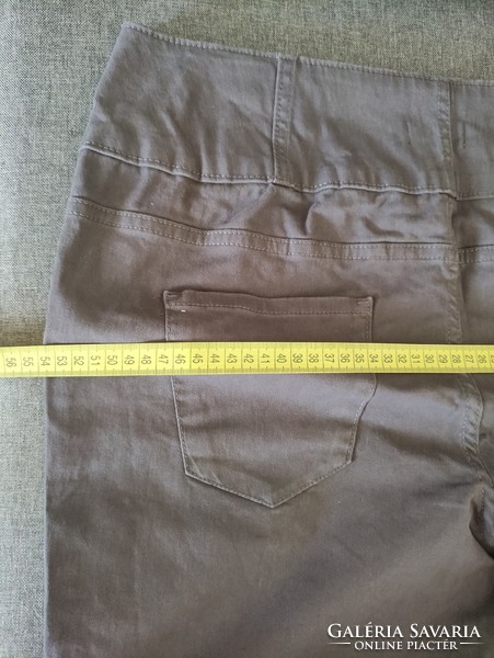 Dark gray high-waisted trousers