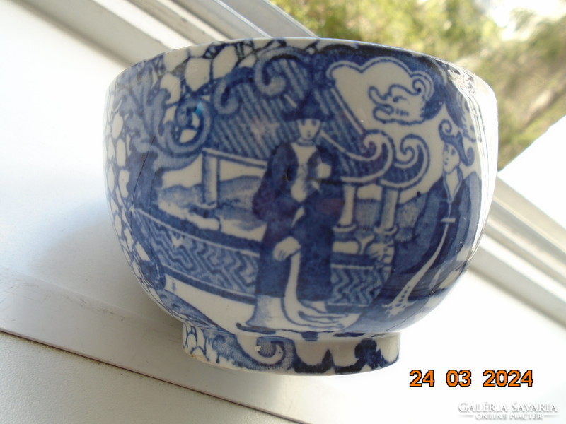 Antique English blue-white chinaizing bowl with Adams pattern from 1780
