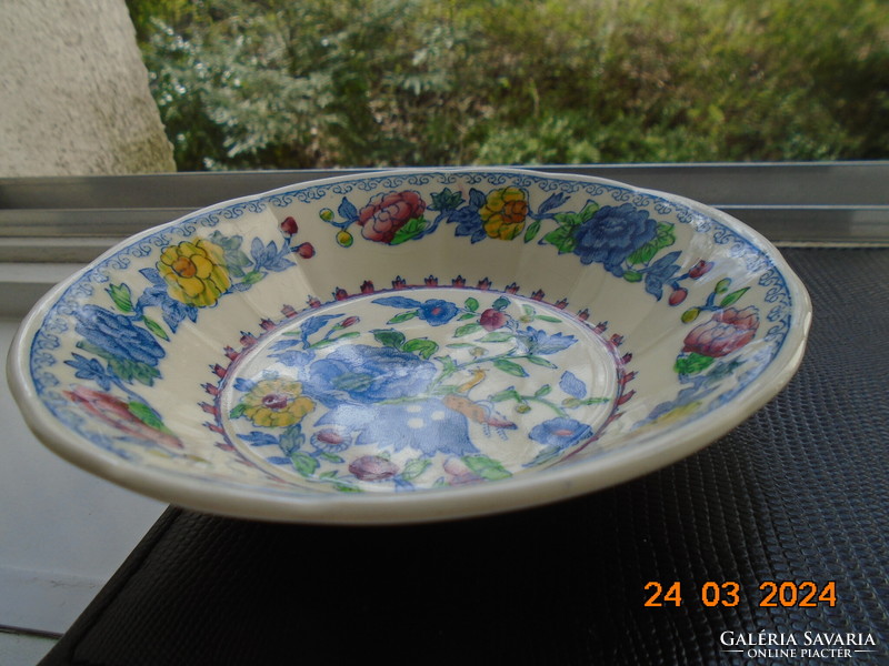 1930 Mason's regency polychrome bowl with floral design