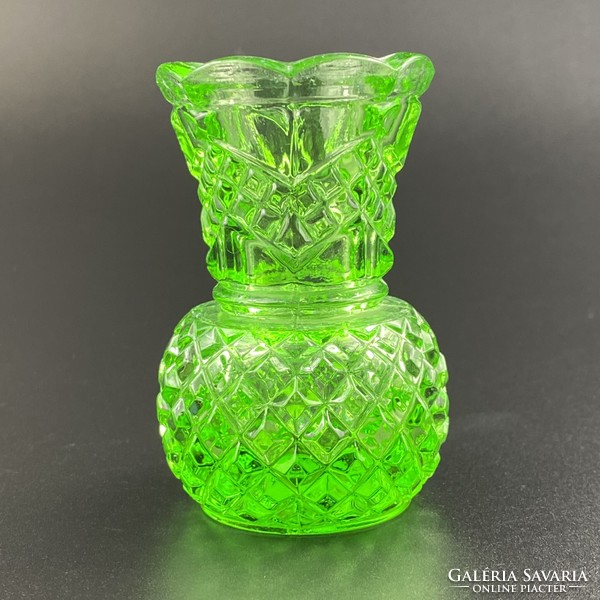 Glass violet vase
