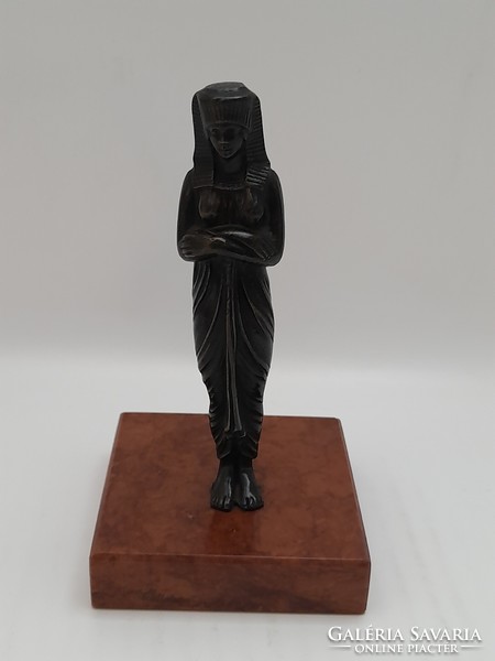 Egyptian metal statue, 12 cm + pedestal