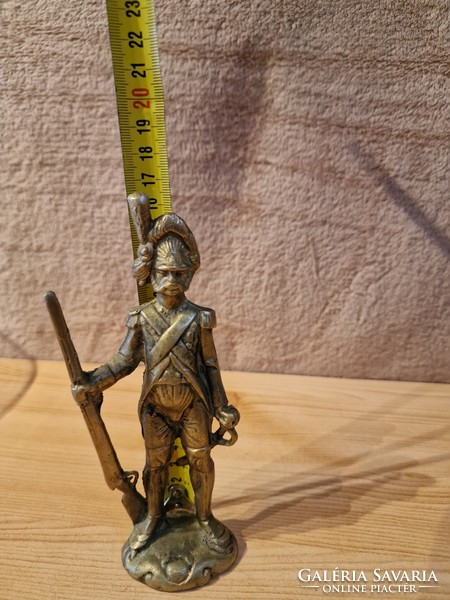 Solid copper soldier statue