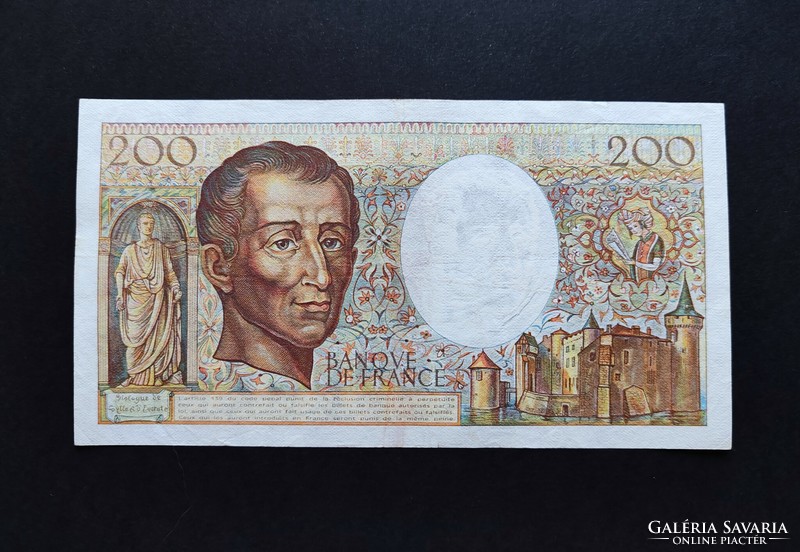 France 200 francs / francs 1988, vf+