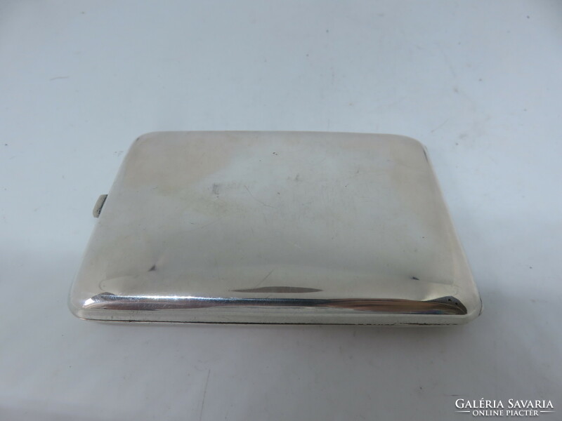 Silver military cigarette case with 1917 Christmas commemorative engraving