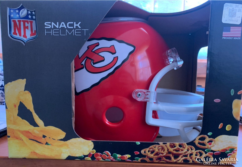 NFL Kansas City Ciefs Snack Helmet Chips és édesség kínáló