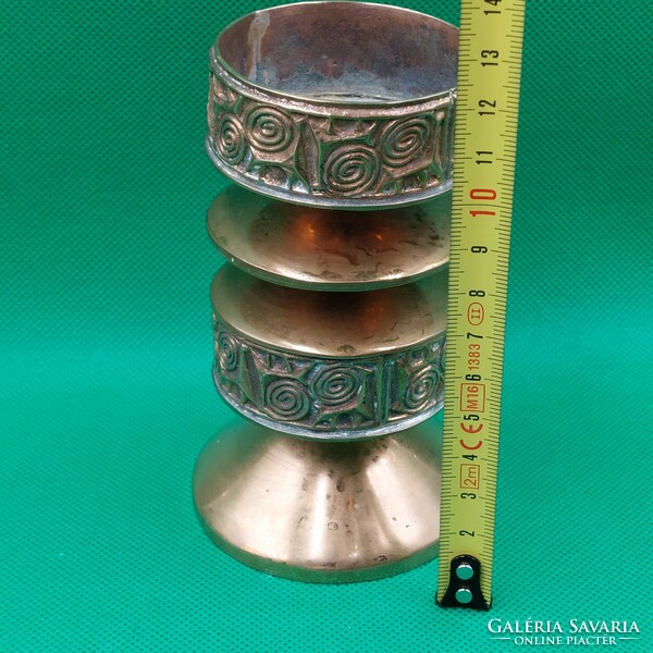 Gyula Szabó copper alloy candle holder