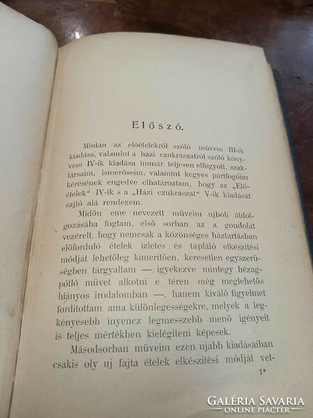 A legújabb házi czukrászat kézikönyve Hegyesi József, 1904-es kiadás, cukrászati könyv, 20. sz eleje