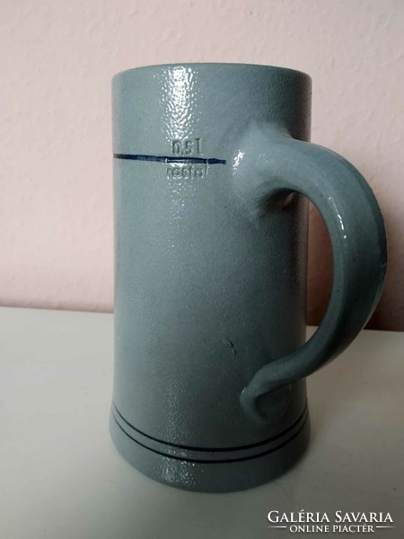German 0.5 liter ceramic beer mug, arcobräu