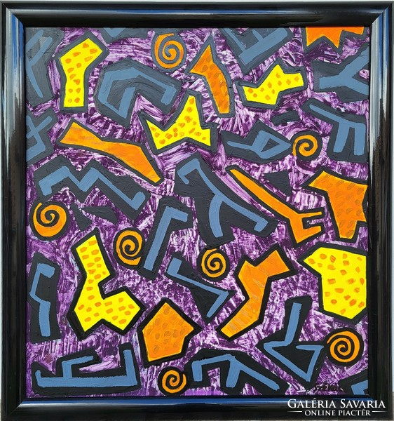 Zoltán Székács (1954 - ) Giraffes in Paris c. Your painting with an original guarantee!