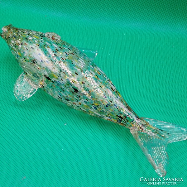Retro colored glass fish figure