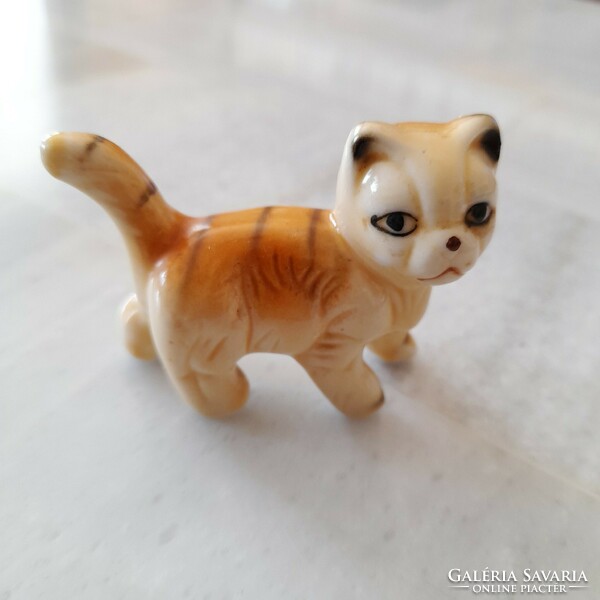 Hand painted porcelain cat kitten