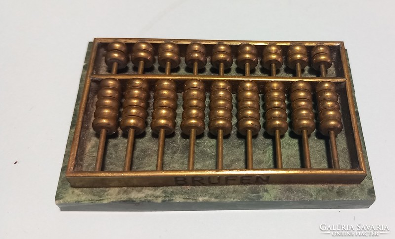 Antique copper brufen mini pocket abacus negotiable art deco design