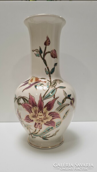 Zsolnay Liliom / Orchidea mintás Váza  #1912