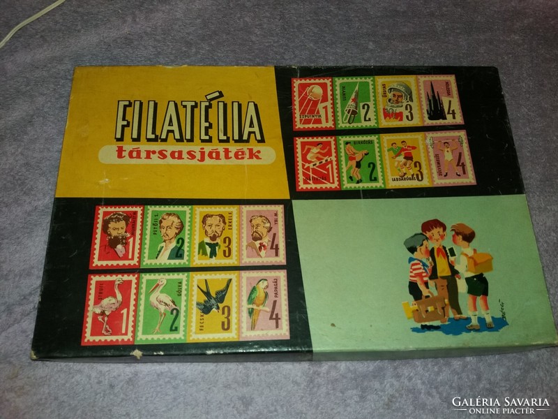 Antique philatelic board game Minerva edition in good condition as shown in the pictures