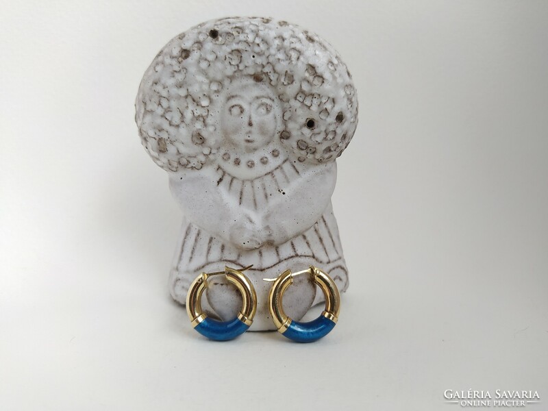 Italian vintage thick hoop earrings