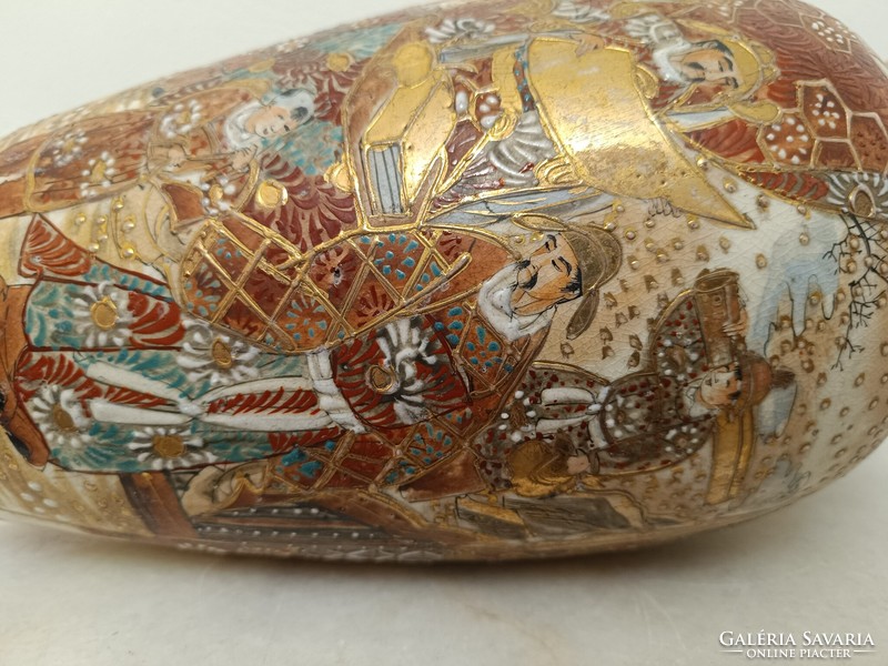 Antique Japanese satsuma porcelain table bronzed copper fixture lamp body frame 842 8484