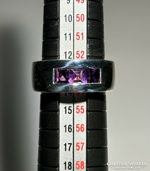 Mexx original purple stone 53-54 sterling silver ring! 10 grams!!! Personally, mom park, its surroundings!