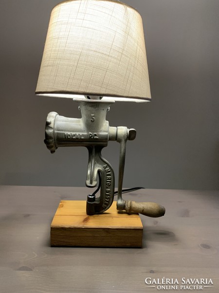 Meat grinder lamp, table lamp