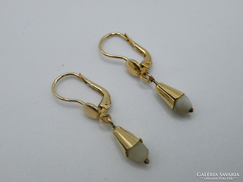 Uk0328 antique 14k gold earrings