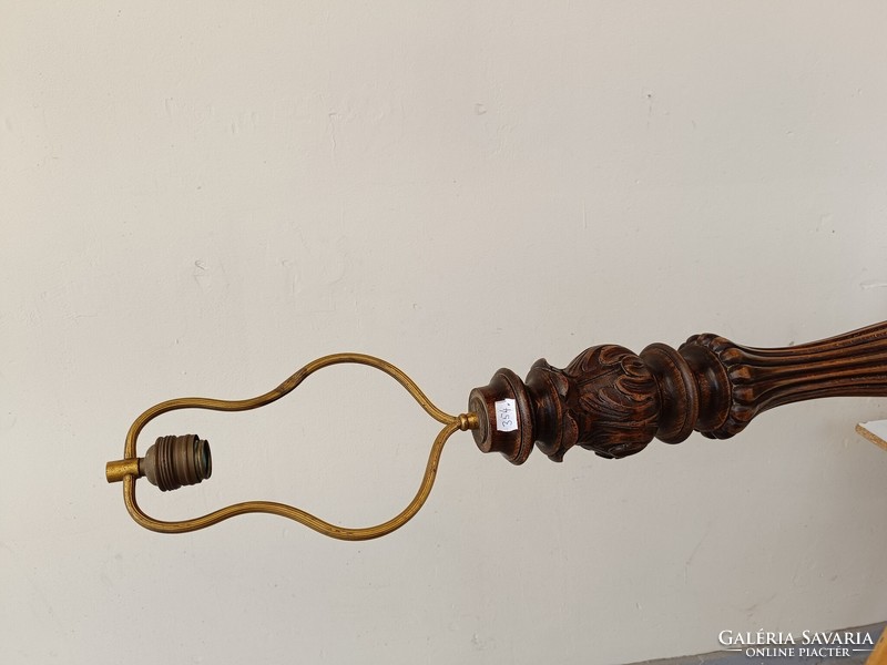 Antik ónémet bútor dúsan faragott fa álló lámpa állólámpa lantjával búra vezeték nélkül 354 8628