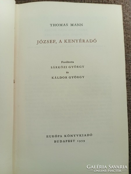 Thomas Mann -régi könyv