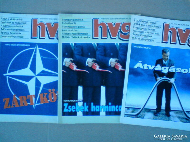Old newspaper 1994 - hvg economic, political magazine 9 pcs. Good price!!