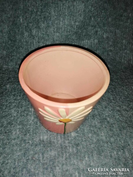 Ceramic pot with flower pattern (a12)