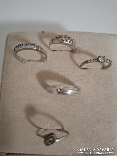 5 silver rings, very fine, simply crafted jewelry!