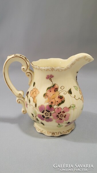 Zsolnay hand-painted butterfly coffee and mocha milk spout