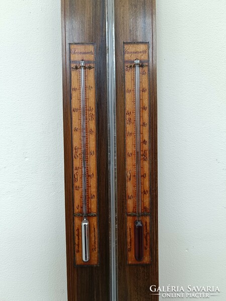 Antique wall mercury tube thermometer barometer with Biedermeier French inscription 884 8560