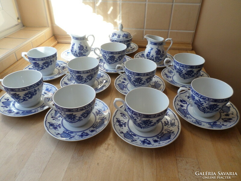 Winterling Bavaria hagymamintás porcelán csésze szettek + kiöntők + cukortartó