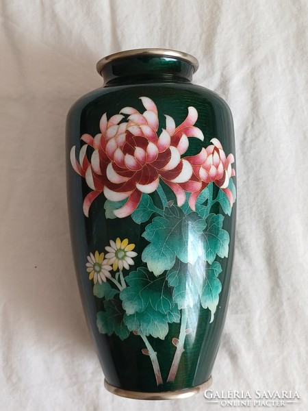 Cloisonné zománc váza 22 cm