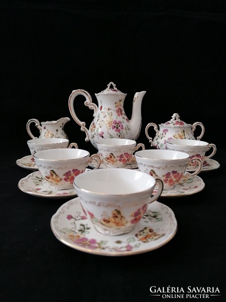 New butterfly coffee set from Zsolnay.