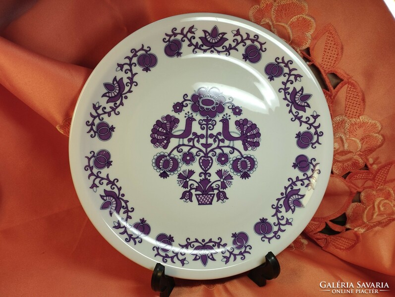 Rare lowland porcelain peacock bowl with purple pattern