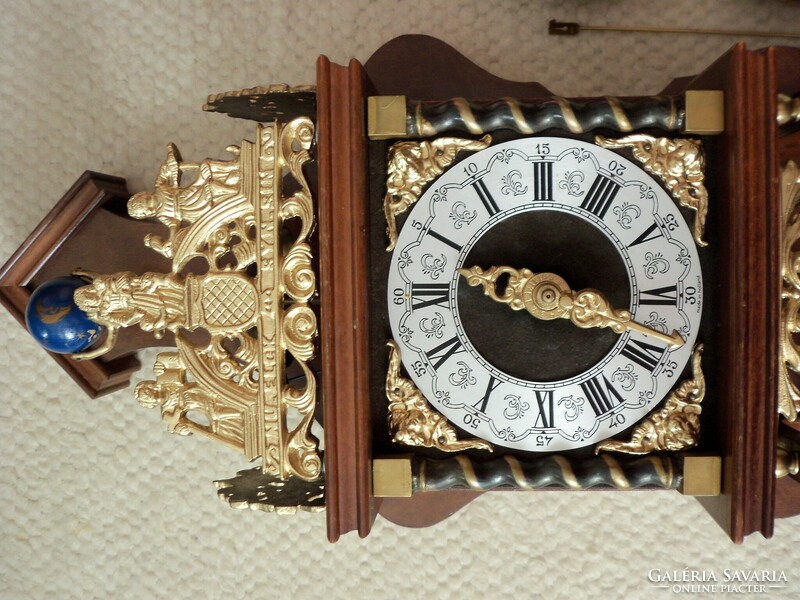 Antique Flemish Wuba Zansee Pendulum Wall Clock