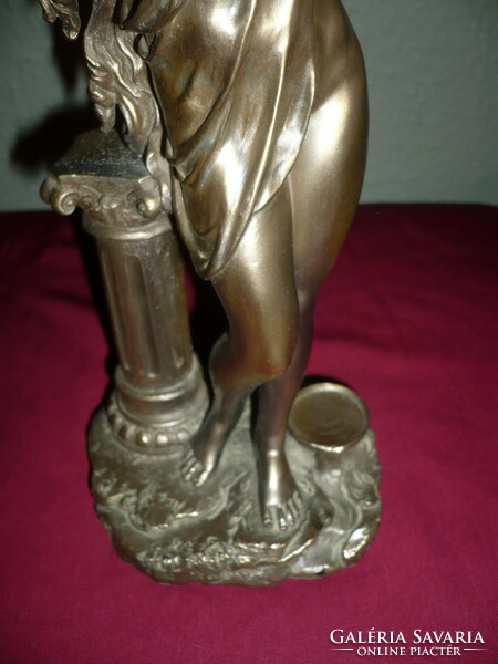 Female bronze statue, 29 cm.-S tasteful bath(?) Erotic female figure, about 1 ft.