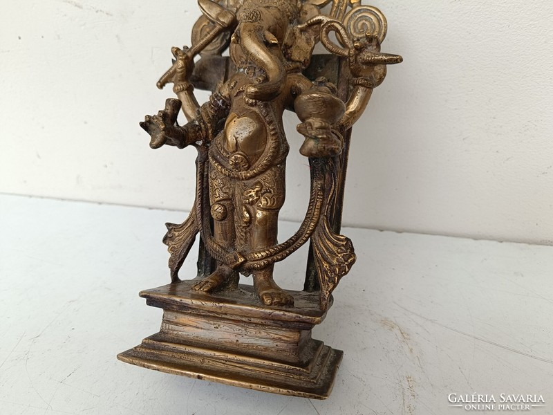 Antik buddha buddhista Ganésa patinás bronz szobor 737 8593