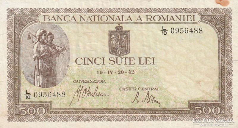 500 lej a románia 1942 éveiből