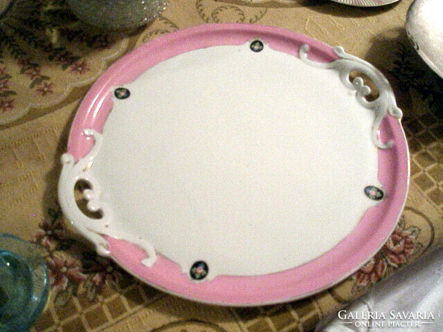 Antique porcelain tray rose medallion cake plate - 40 cm - art&decoration